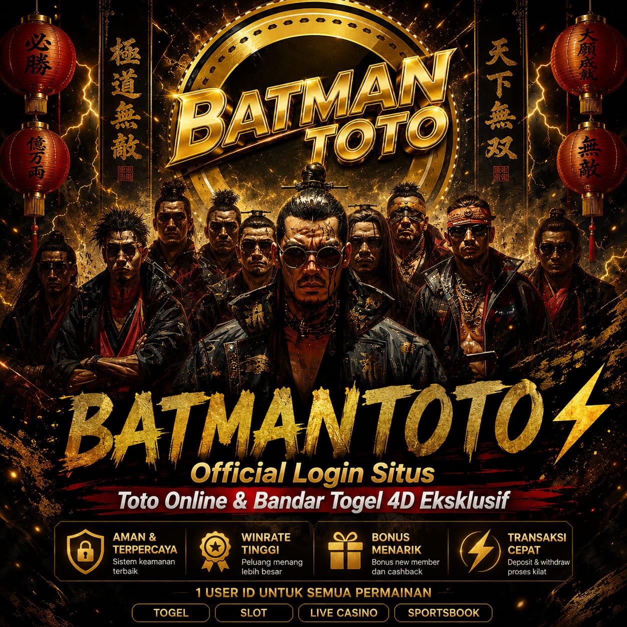 BATMANTOTO ⚡️ Official Login Situs Toto Online & Bandar Togel 4D Eksklusif
